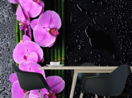 Фотошпалери Орхідеї рожеві, бамбук - 1