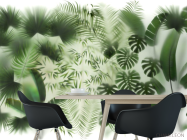 Фотошпалери Тропічні листя за склом - 1