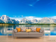 Фотообои синее озеро возле гор - 1