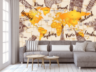 Фотообои карта мира - 3