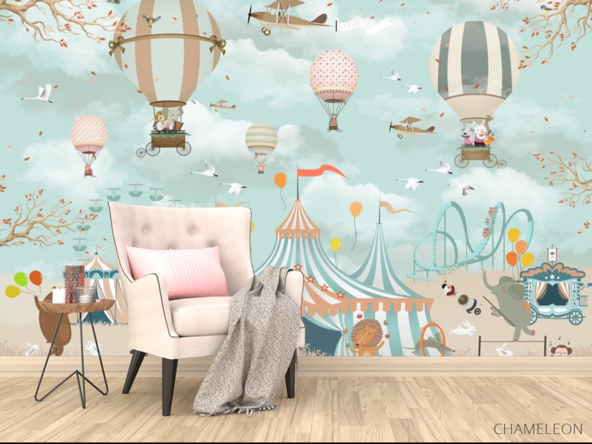 Фотообои воздушные шары над куполом цирка - 4