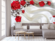 Фотообои современные 3D Стерео цветы - 3