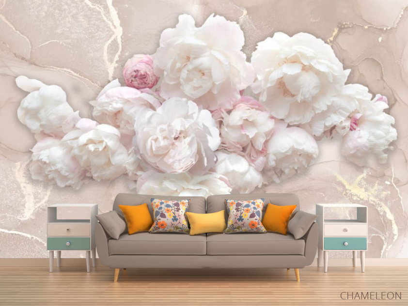 Фотообои Пионы с флюидом - 1