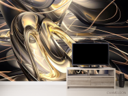 Фотообои Золотая абстракция с еффектом 3д - 2