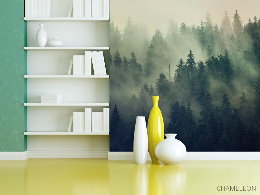 Фотошпалери туманні сосни - 3