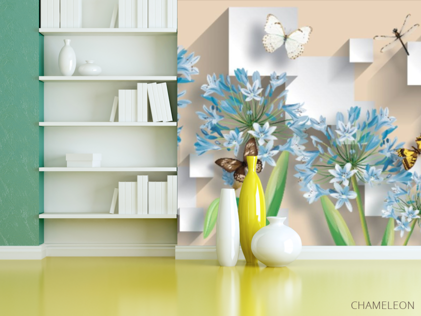 Фотошпалери 3Д Квіти - 3