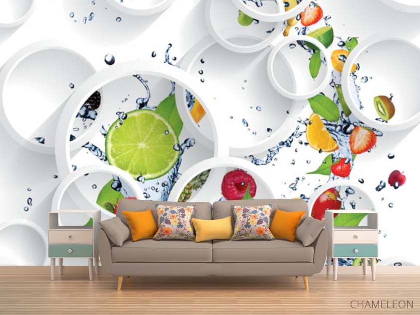 Фотообои 3д фрукты - 1