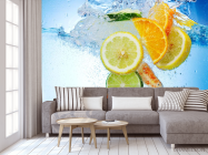 Фотообои цитрусовые в воде - 3