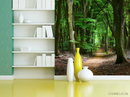 Фотообои дорога в темном лесу - 3