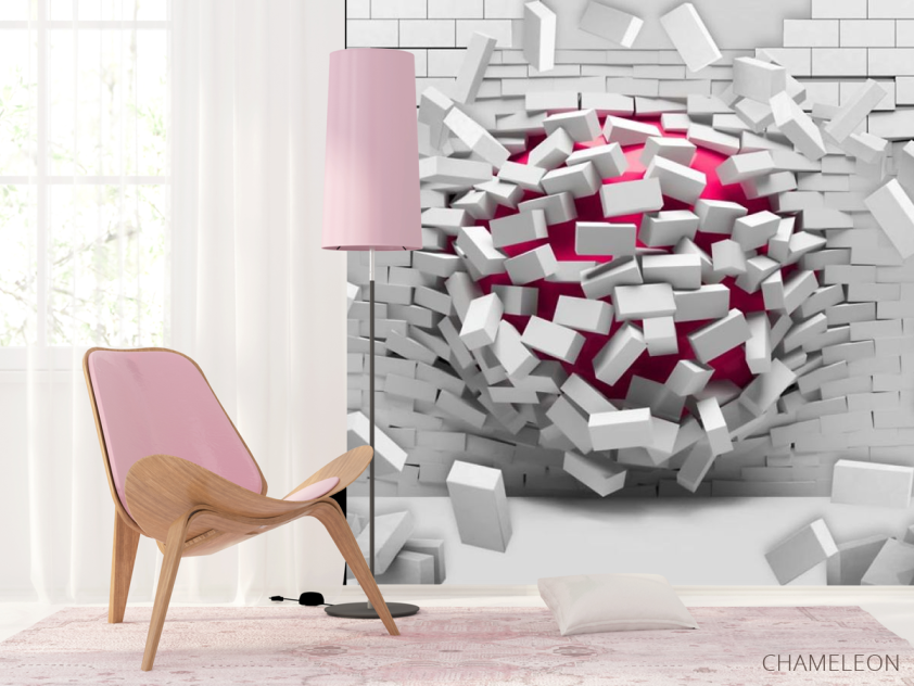 Фотошпалери 3d цегляна стіна - 4