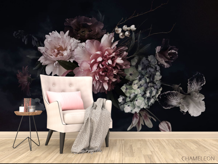 Фотообои Винтажный тёмный букет - 4