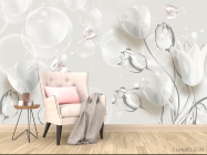 Фотообои 3d пионы - 4