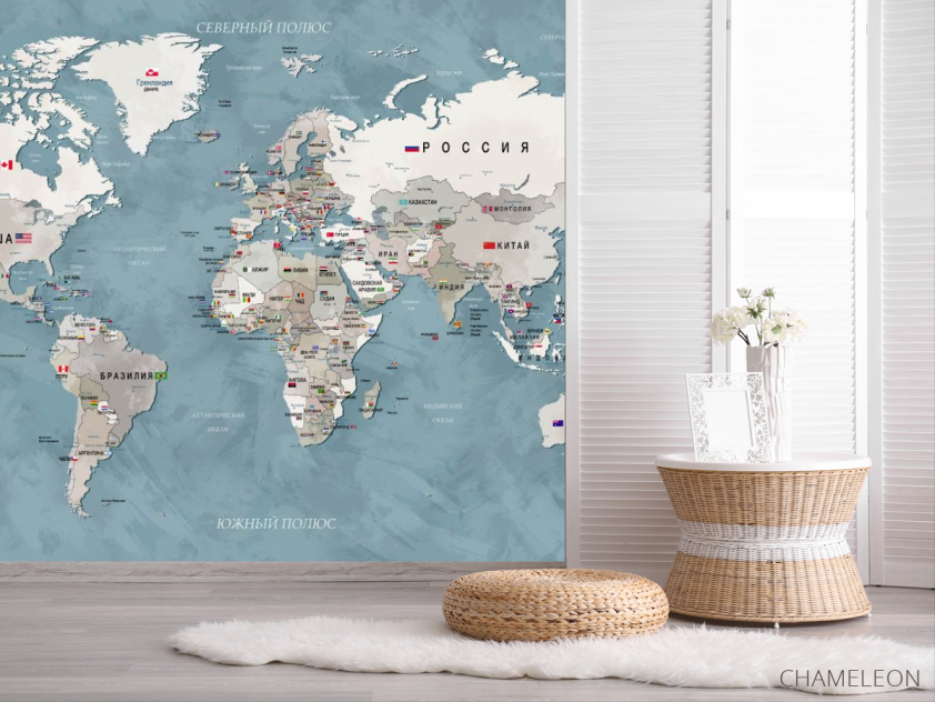 Фотошпалери Карта російською - 2