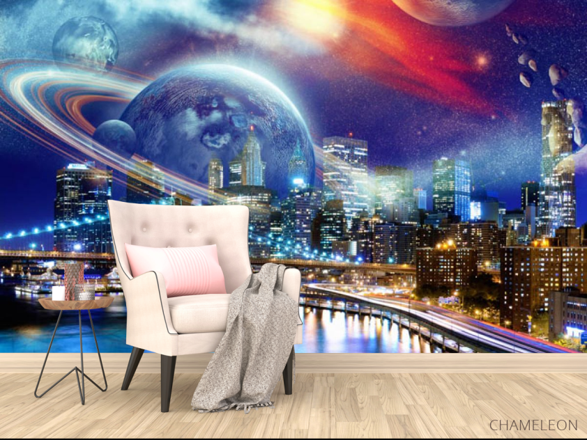 Фотообои Город и космос - 4