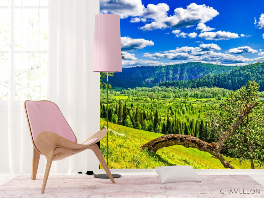 Фотошпалери зелено-блакитна природа - 4