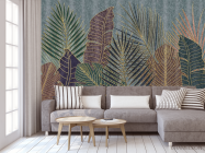 Фотообои 3д тропические листья - 3