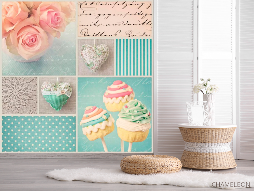 Фотообои Конфеты, розы - 2