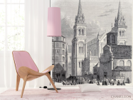 Фотошпалери гравюра старе місто - 4