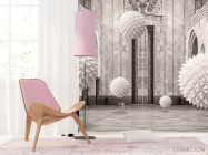 Фотошпалери 3д кулі в арках - 4