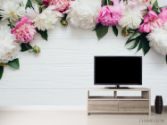 Фотообои Пионы с потолка - 2