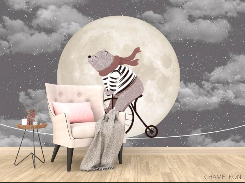 Фотообои Мишка на велосипеде - 4