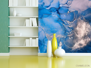 Фотошпалери Синій fluid art - 3