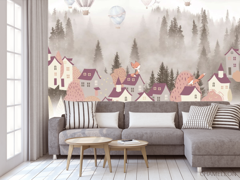 Фотообои Домики на лесной опушке - 3