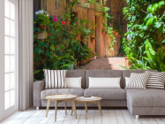 Фотообои зеленая уличка - 3