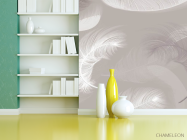 Фотошпалери Пір'я в бежевих тонах - 3