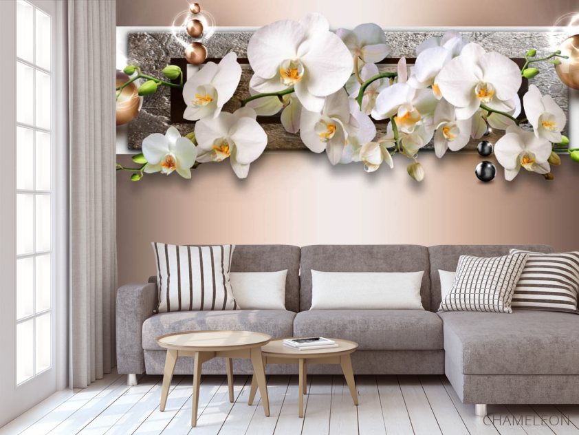 Фотообои 3д ветка орхидей - 3