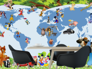 Фотошпалери Карта з діснеївськими героями - 1