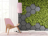 Фотошпалери шестикутники з зеленню - 4