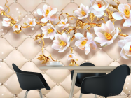 Фотошпалери Золоті 3d магнолії - 1