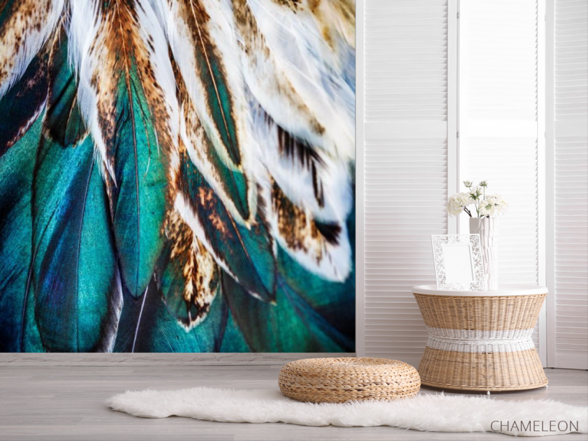 Фотошпалери Бірюзові пір'я - 2