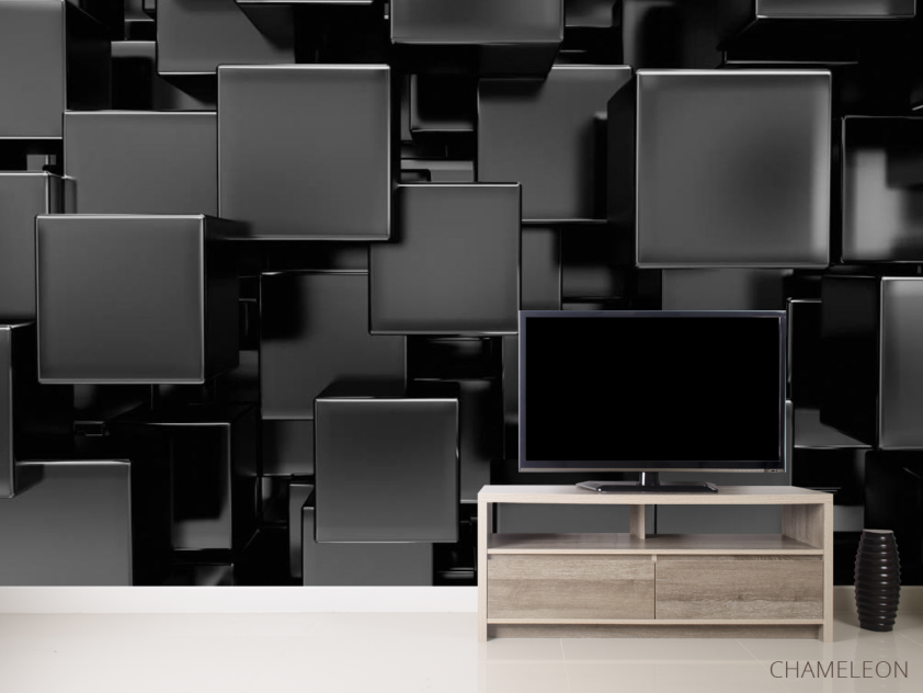 Фотообои Черные лаковые кубы - 2