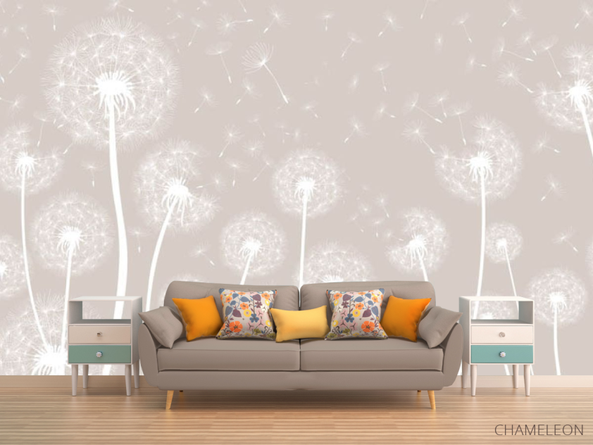 Фотообои Одуванчики бежевые - 1