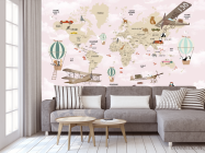 Фотообои Розовая карта на украинском - 3