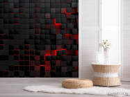 Фотошпалери 3Д стіна з квадратів - 2