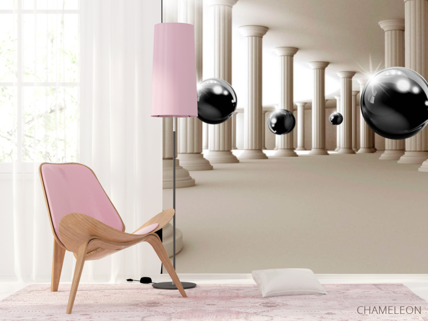 Фотошпалери 3Д кулі і колони - 4