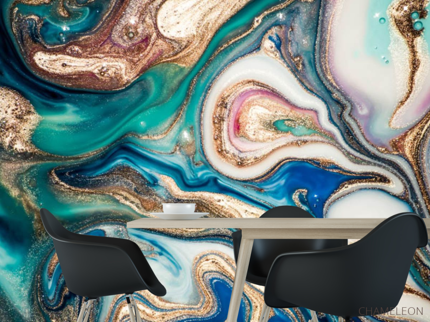 Фотошпалери Золотий Fluid art - 1