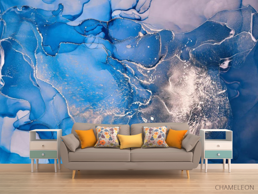 Фотообои Синий fluid art - 1