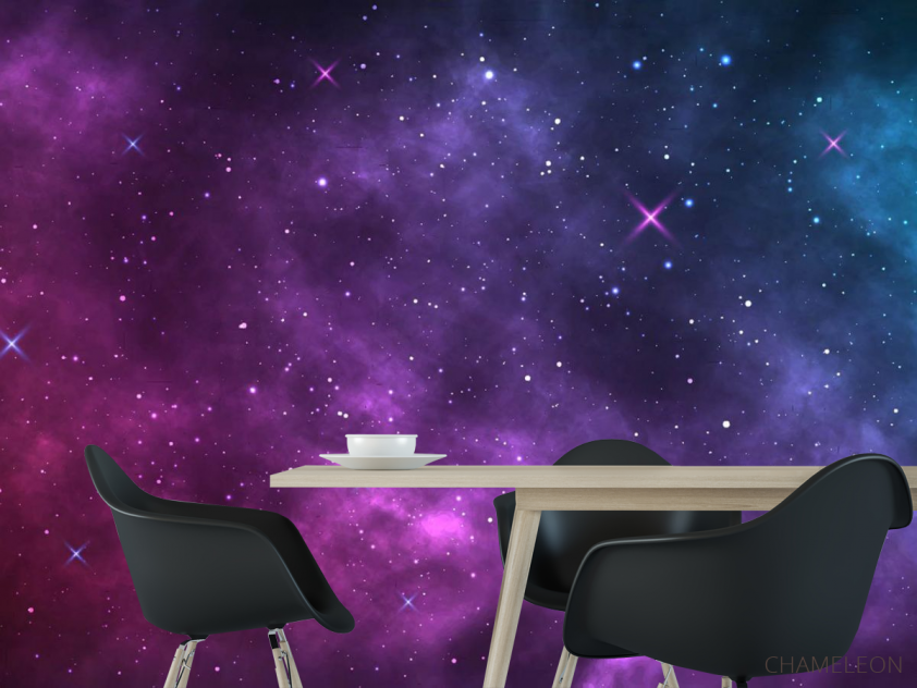 Фотошпалери фіолетове зоряне небо - 1