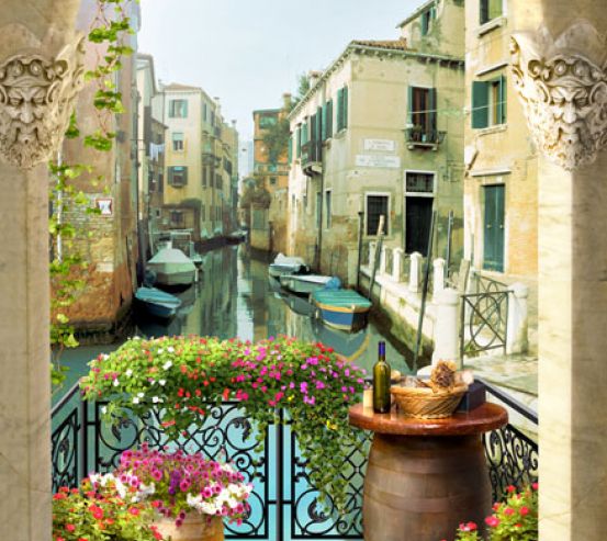 Фотообои Фреска канал в Венеции 23929