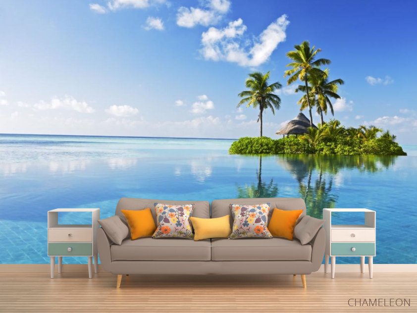 Фотообои остров в чистом океане - 1