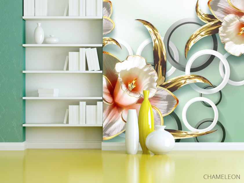 Фотошпалери 3D квіти - 3