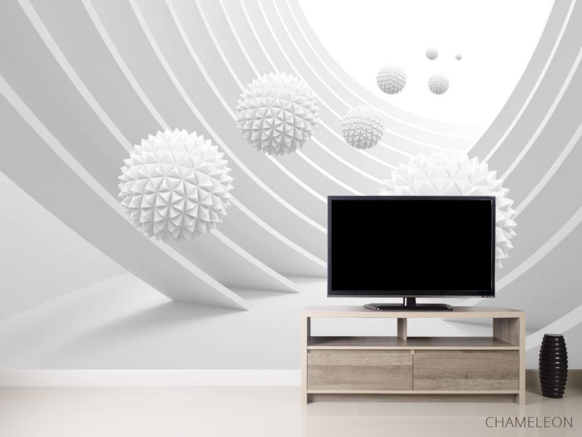 Фотообои Шары 3д в тонелле - 2