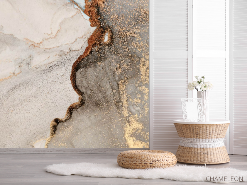 Фотошпалери Коричневий Fluid art - 2
