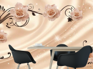 Фотошпалери Троянди на атласі 3d - 1