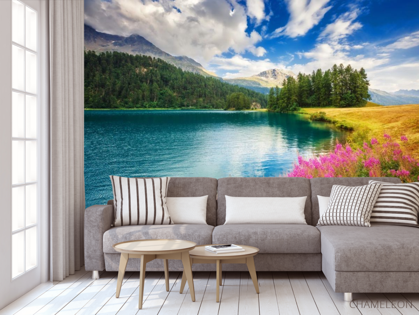 Фотообои берег горной реки - 3