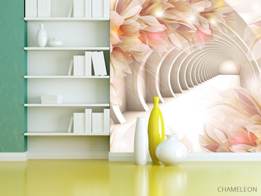 Фотошпалери Тонель з квітів - 3